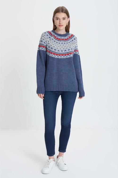  JAKARLI BİSİKLET YAKA TRİKO KAZAK