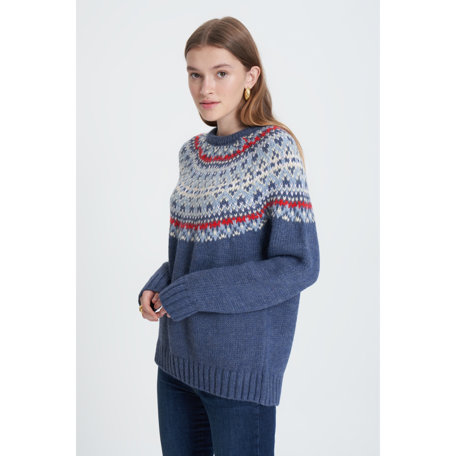 JAKARLI BİSİKLET YAKA TRİKO KAZAK