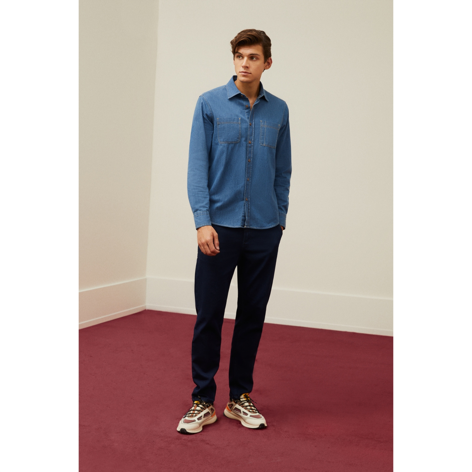 REGULAR FIT JEAN GÖMLEK