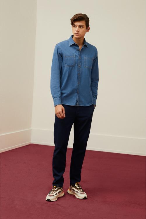  REGULAR FIT JEAN GÖMLEK