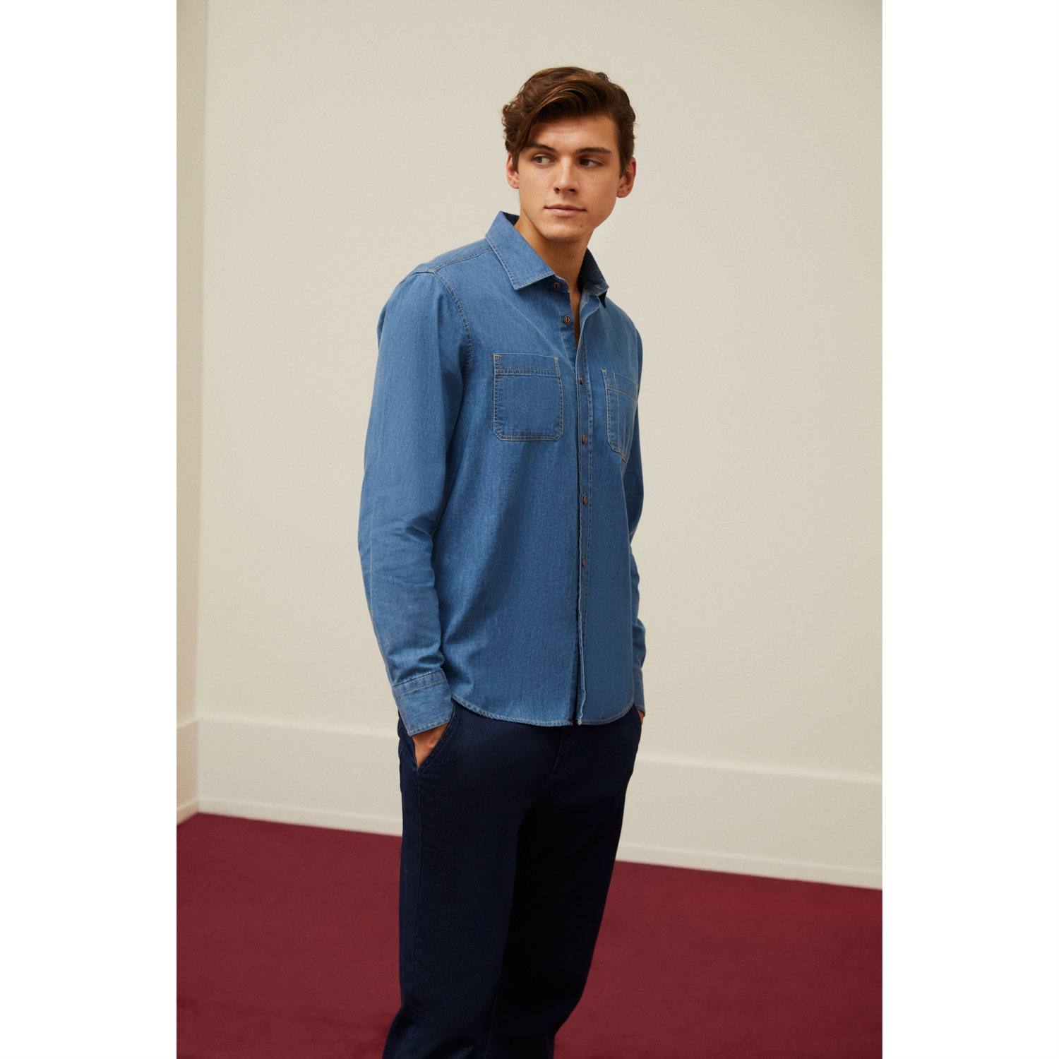 REGULAR FIT JEAN GÖMLEK