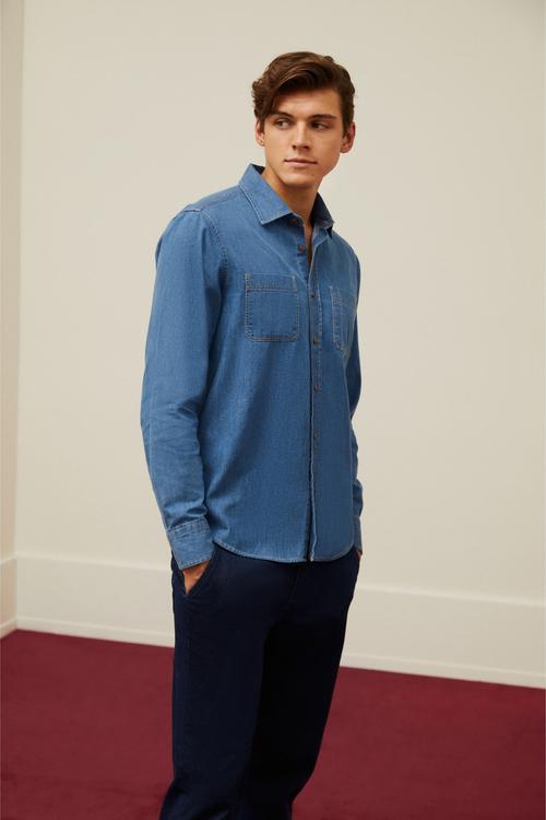  REGULAR FIT JEAN GÖMLEK