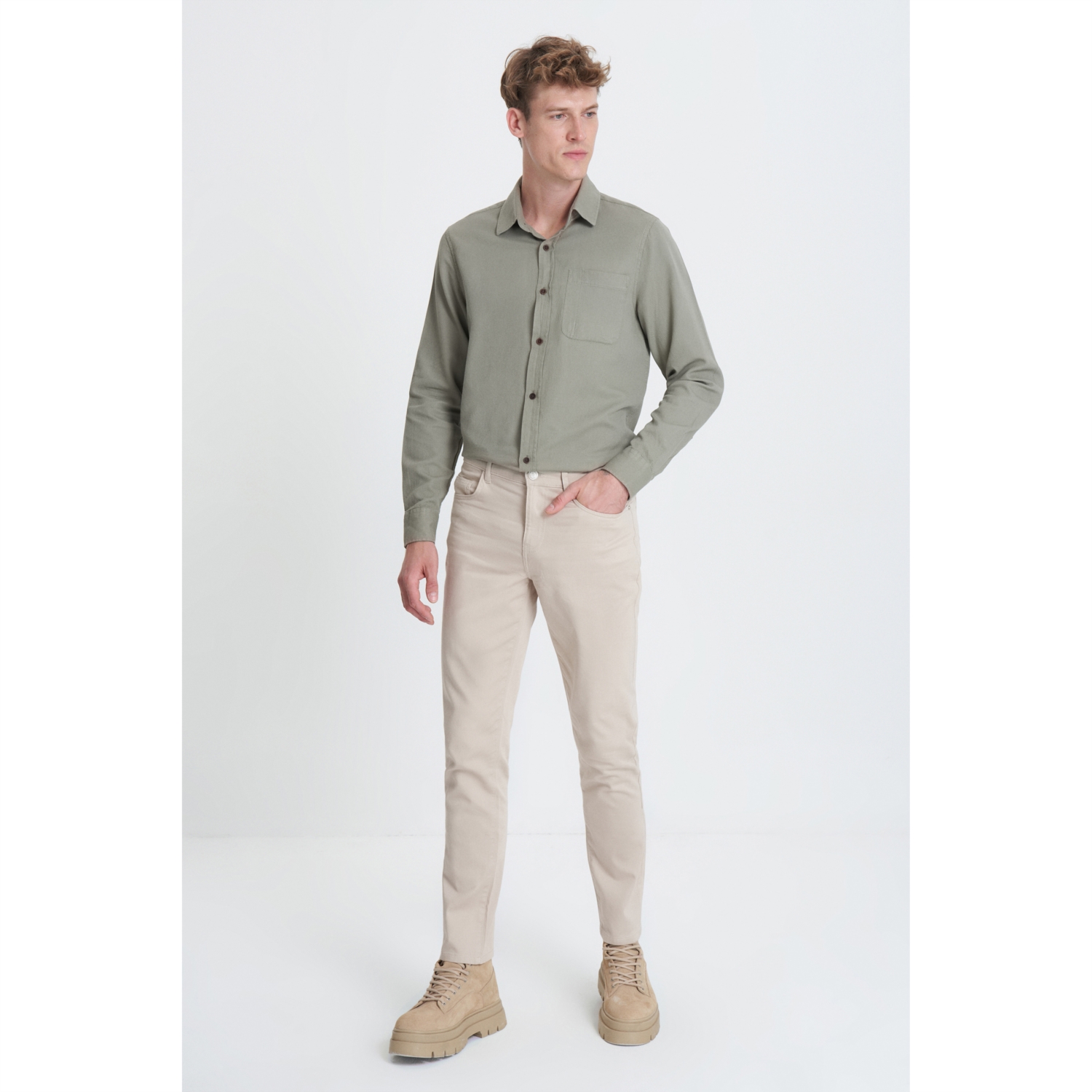 PAMUKLU SLIM FIT PANTOLON