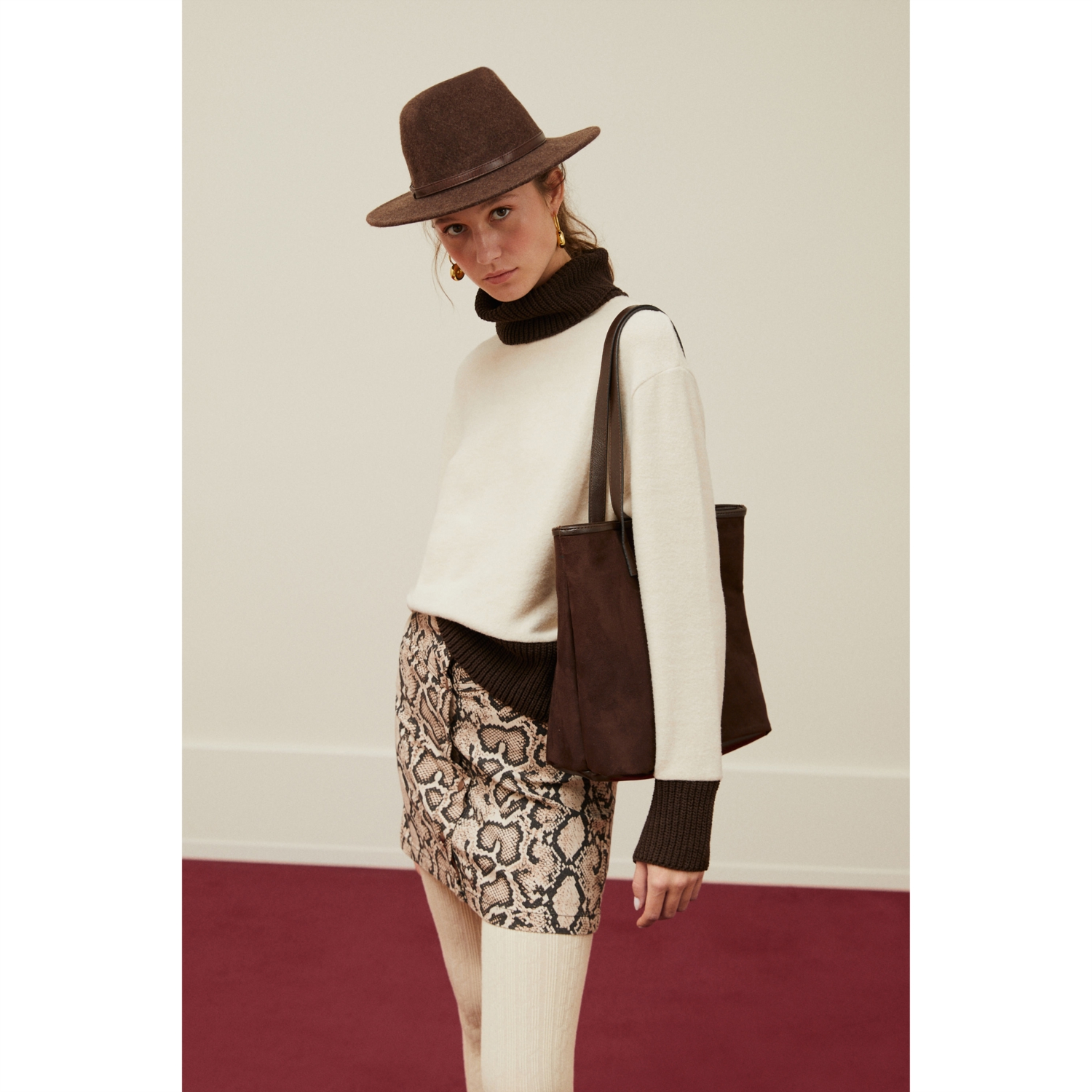 YILAN DESENLİ A FORM MİNİ ETEK