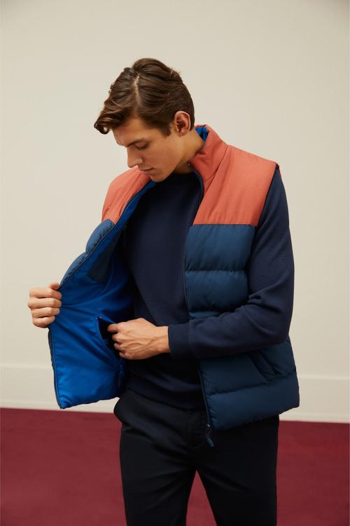  DİK YAKA ÇİFT TARAFLI ŞİŞME YELEK