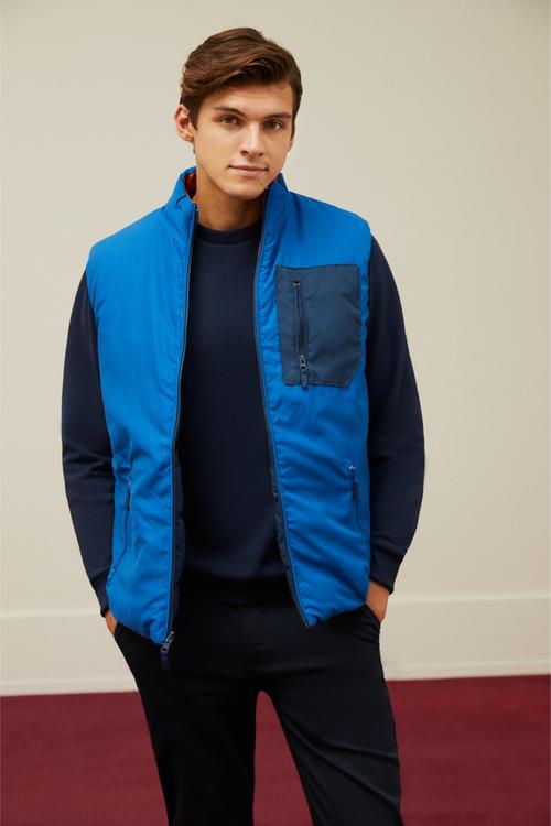  DİK YAKA ÇİFT TARAFLI ŞİŞME YELEK