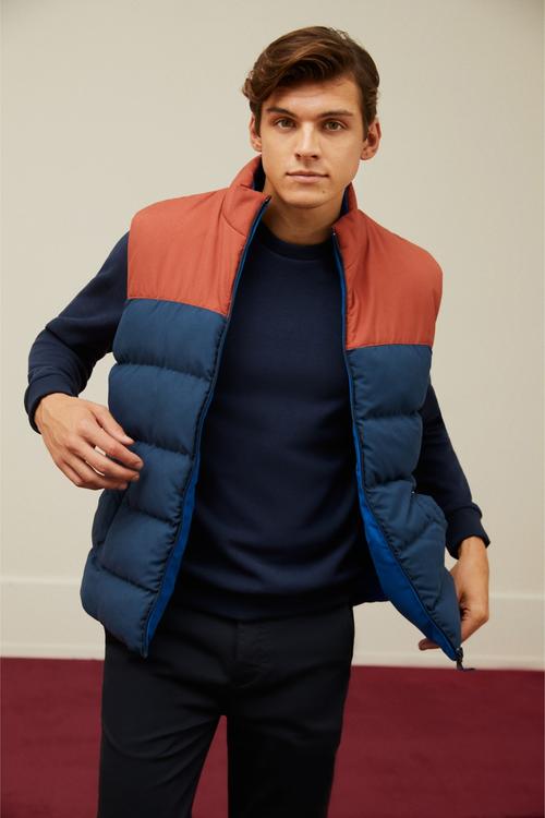  DİK YAKA ÇİFT TARAFLI ŞİŞME YELEK