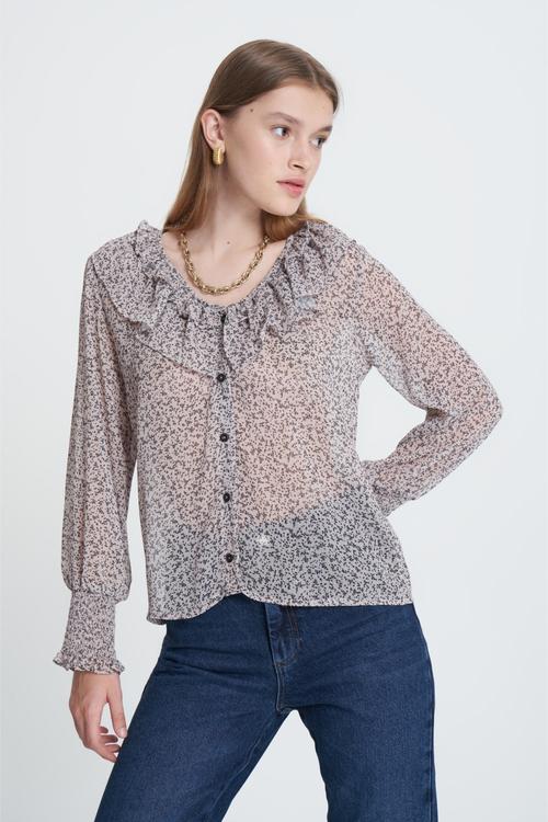  FIRFIRLI UZUN KOLLU BLUZ