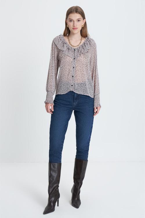  FIRFIRLI UZUN KOLLU BLUZ