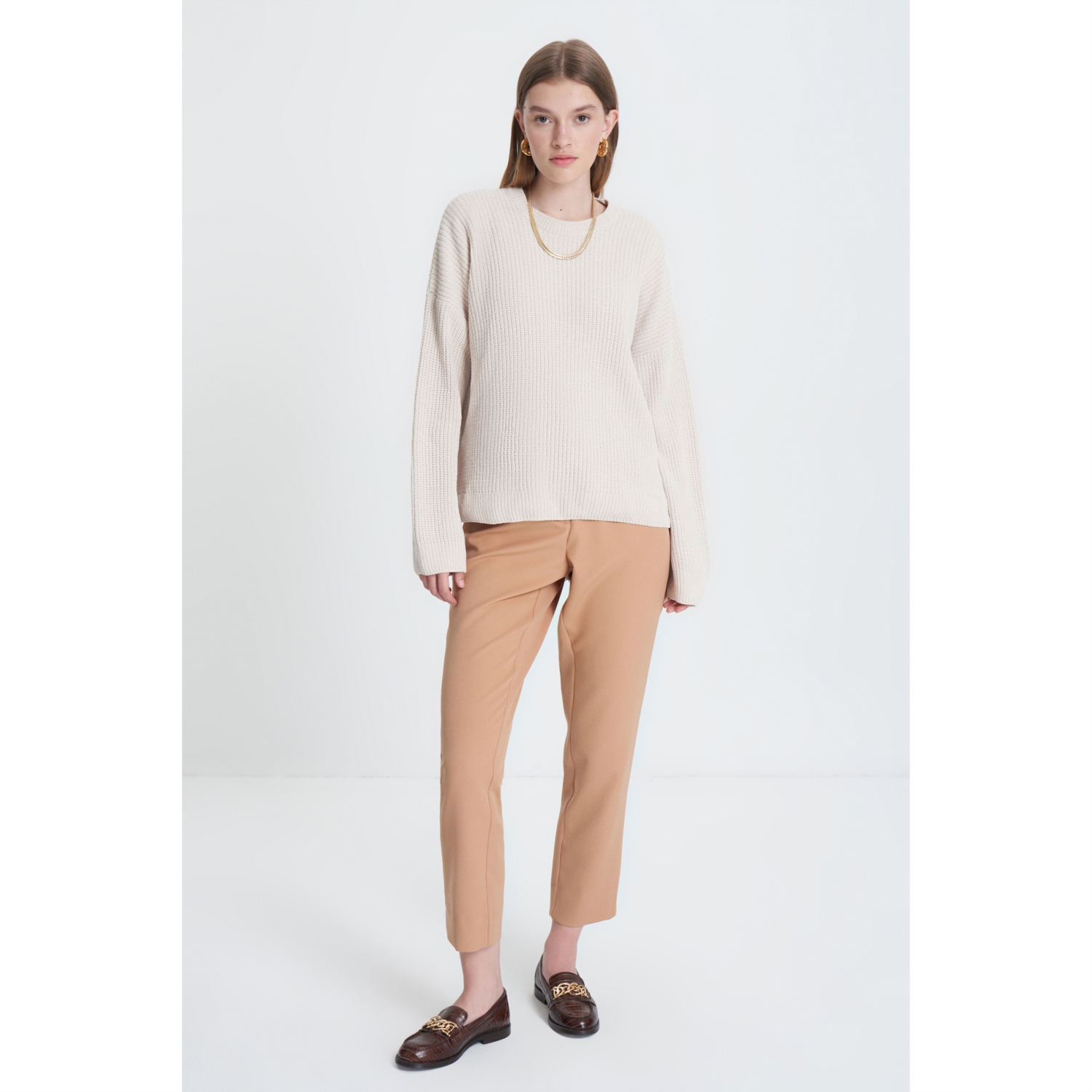 BİSİKLET YAKA TRİKO KAZAK