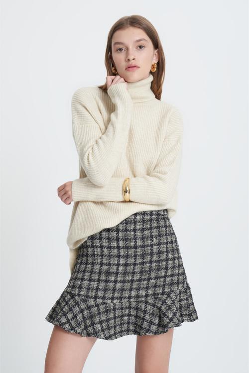  SİMLİ BİSİKLET YAKA TRİKO KAZAK