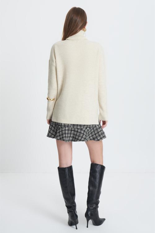  SİMLİ BİSİKLET YAKA TRİKO KAZAK