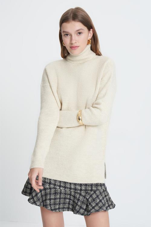  SİMLİ BİSİKLET YAKA TRİKO KAZAK