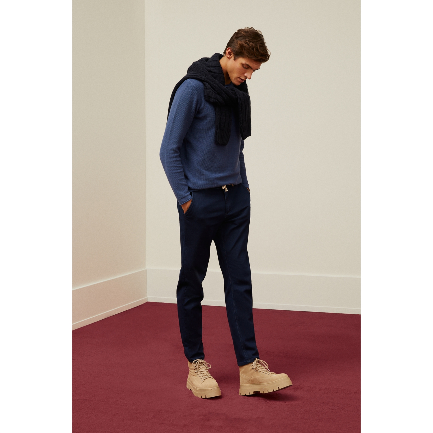 PAMUKLU BİSİKLET YAKA KAZAK