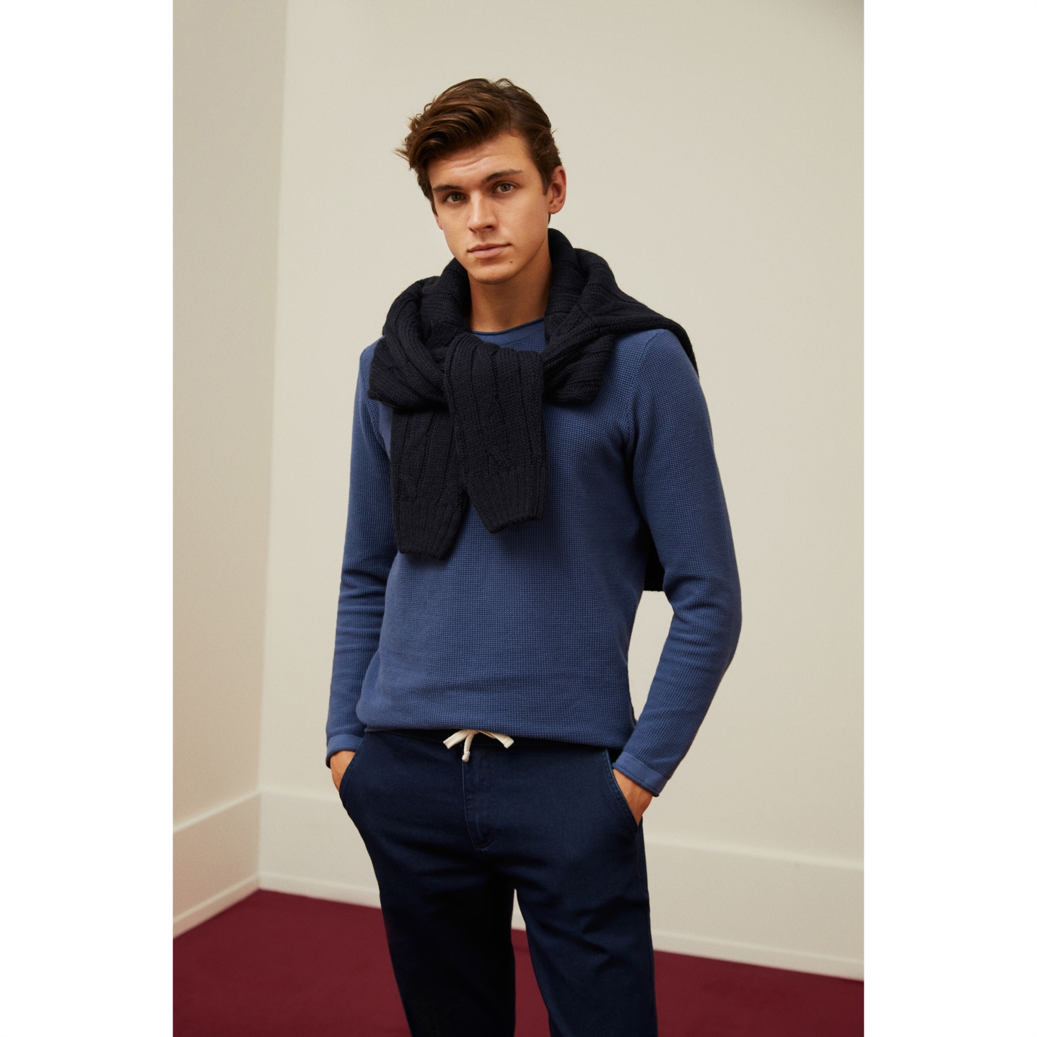 PAMUKLU BİSİKLET YAKA KAZAK