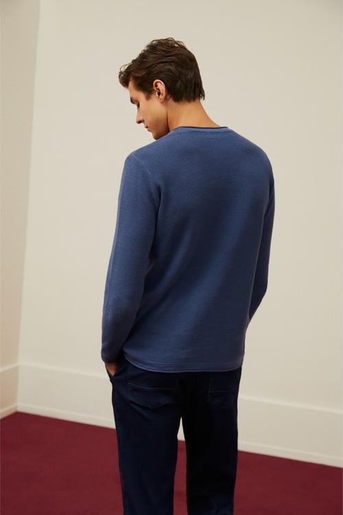  PAMUKLU BİSİKLET YAKA KAZAK