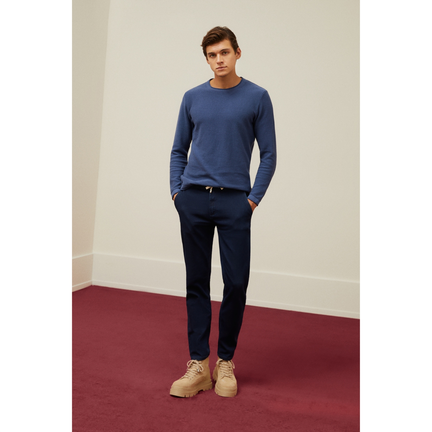 PAMUKLU BİSİKLET YAKA KAZAK