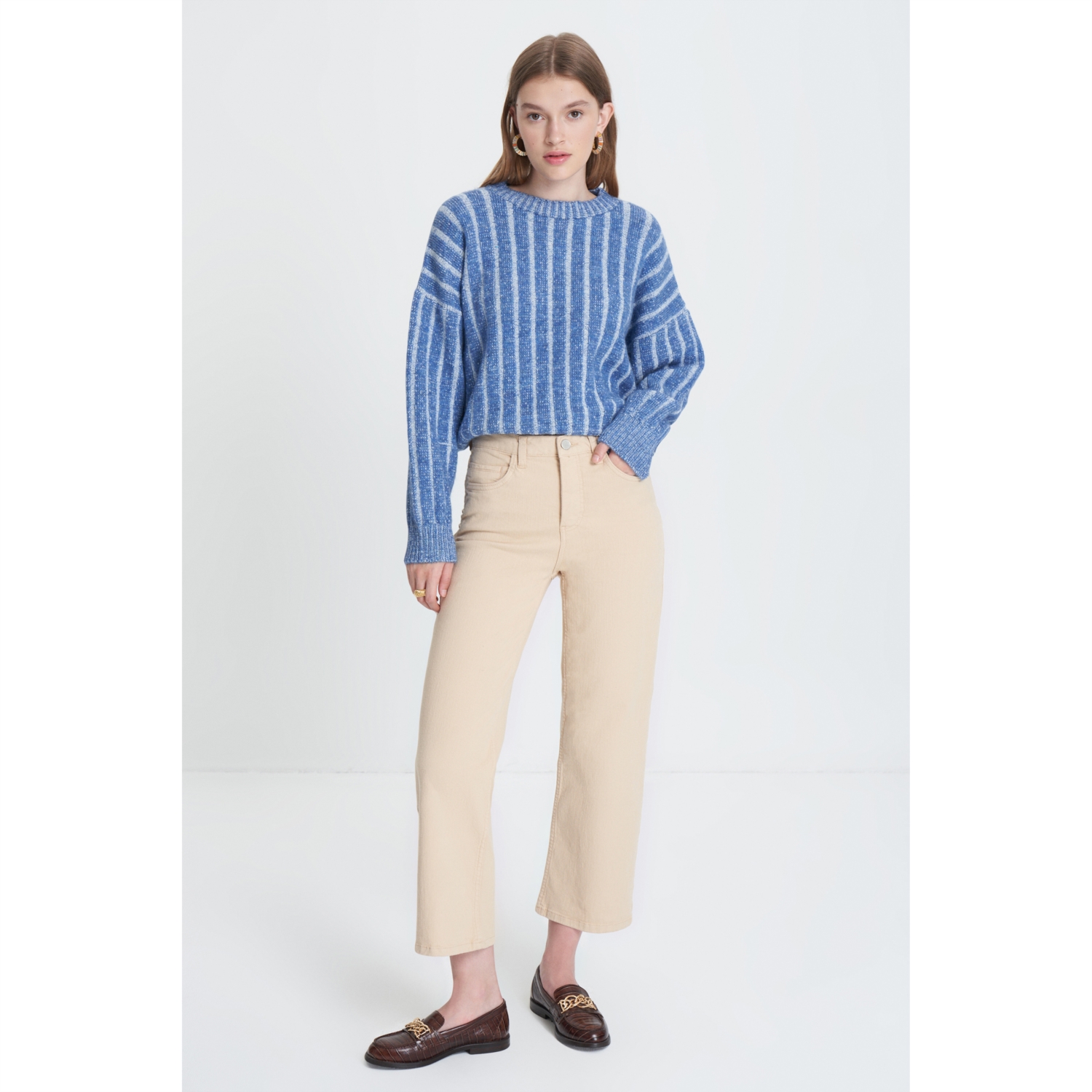 KISA İSPANYOL PAÇA JEAN PANTOLON