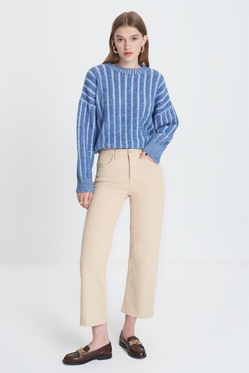  KISA İSPANYOL PAÇA JEAN PANTOLON