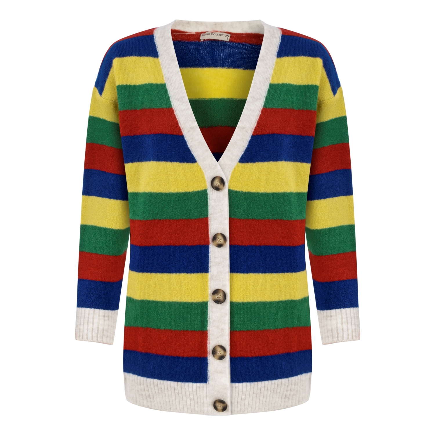 ÇİZGİLİ V YAKA TRİKO HIRKA