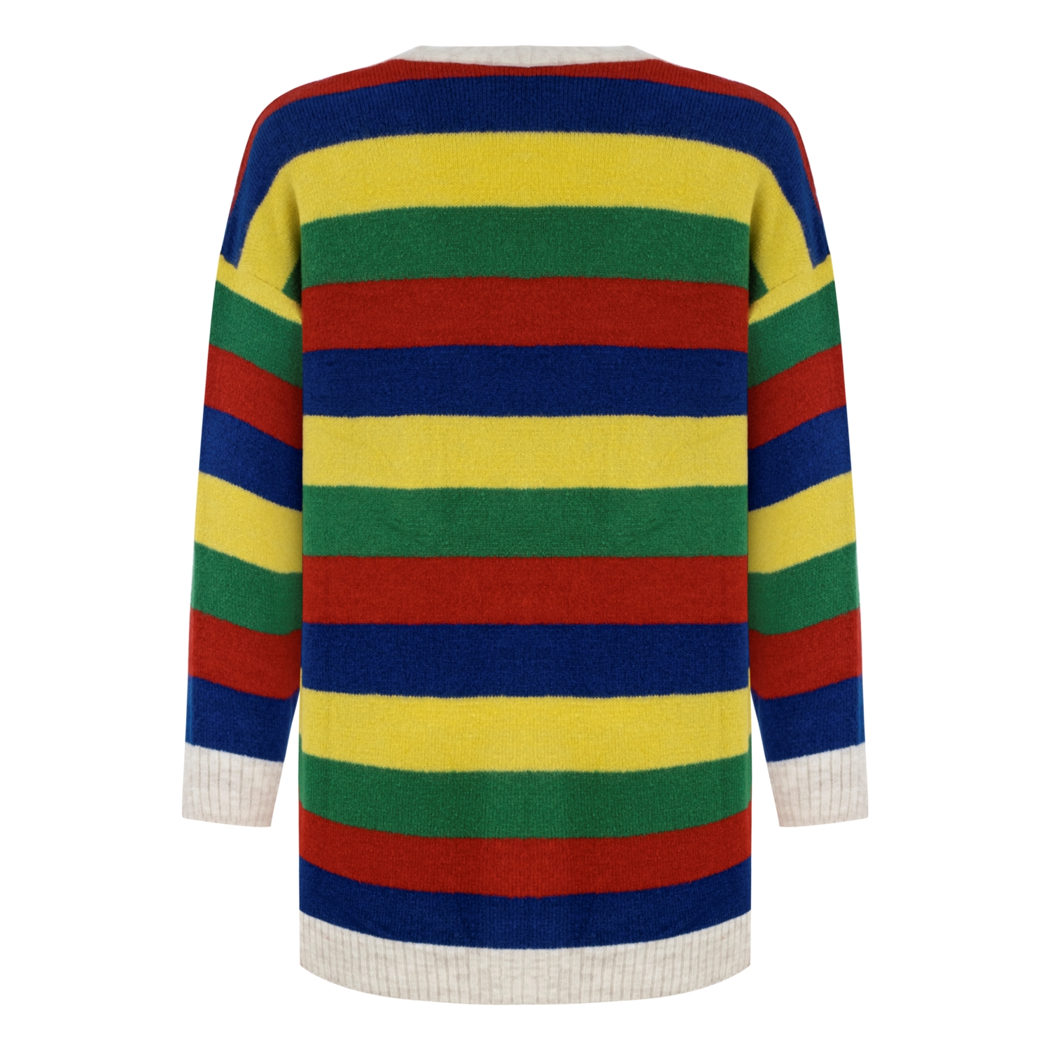 ÇİZGİLİ V YAKA TRİKO HIRKA