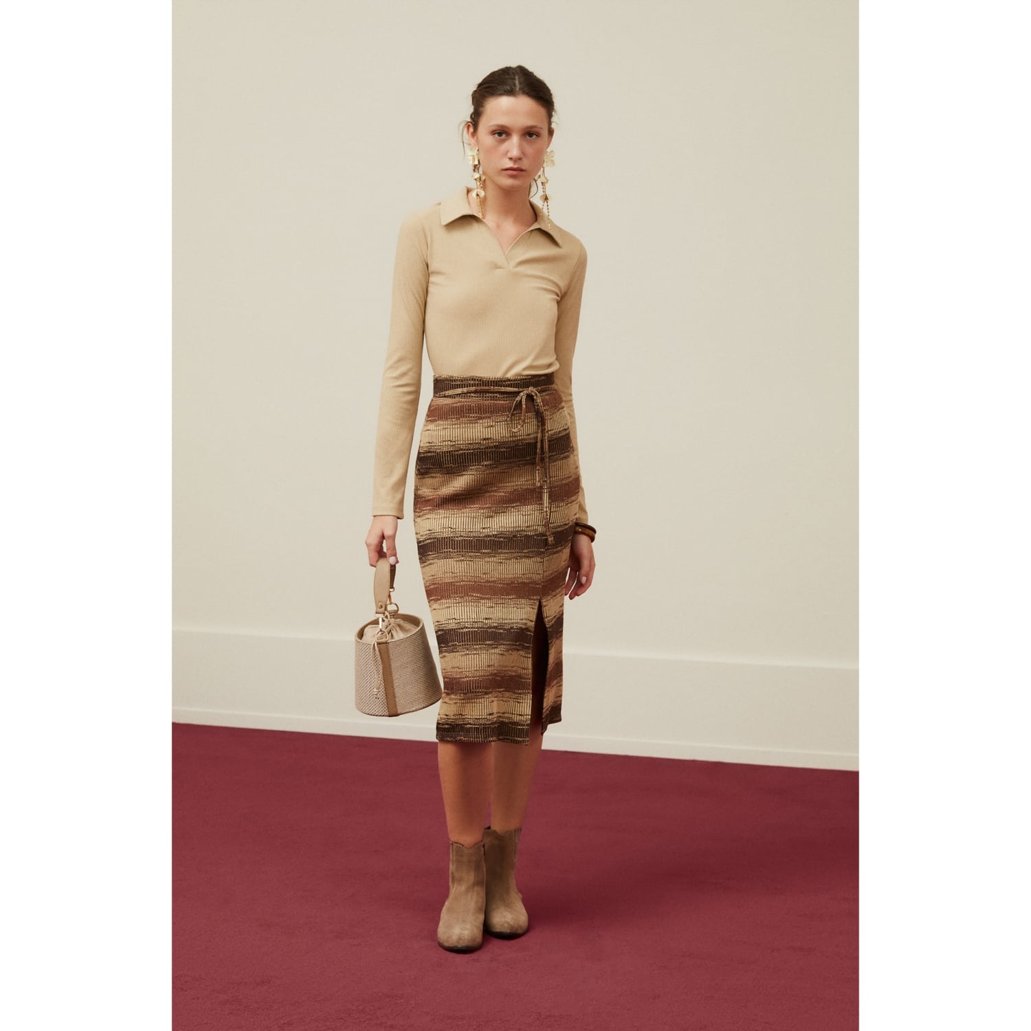 POLO YAKA UZUN KOLLU BASIC T-SHIRT