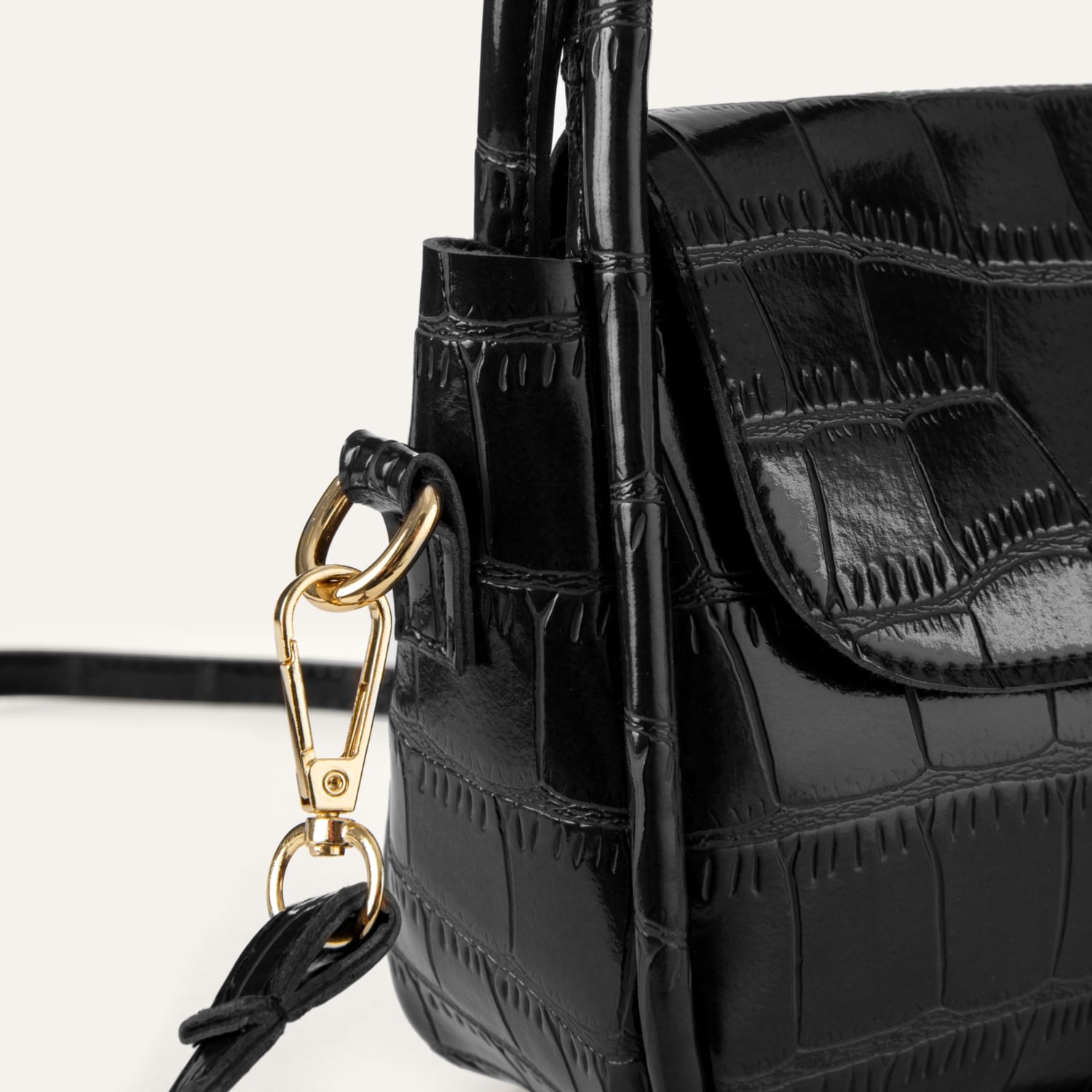 KROKODİL DESENLİ OMUZ ÇANTASI