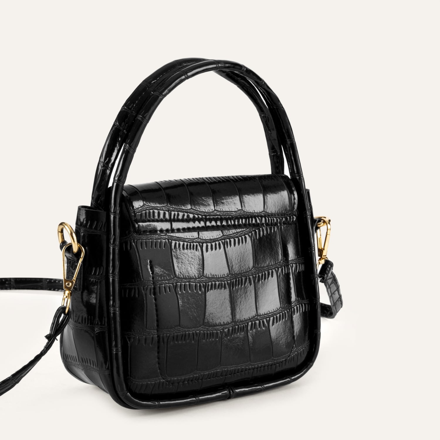 KROKODİL DESENLİ OMUZ ÇANTASI