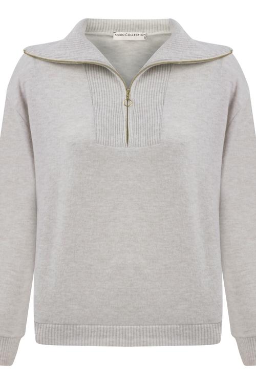  FERMUARLI V YAKA TRİKO KAZAK