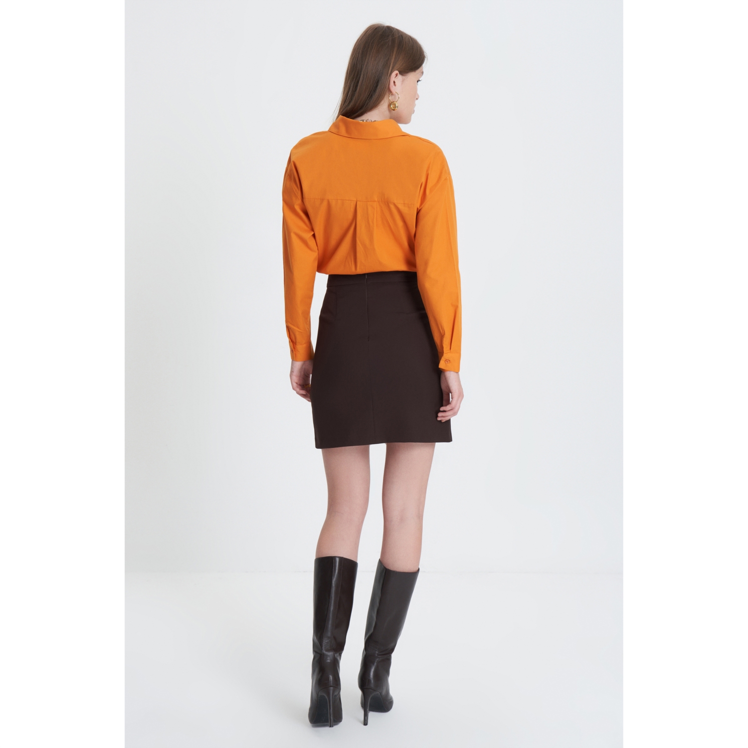 DAR KESİM YIRTMAÇLI MİNİ ETEK