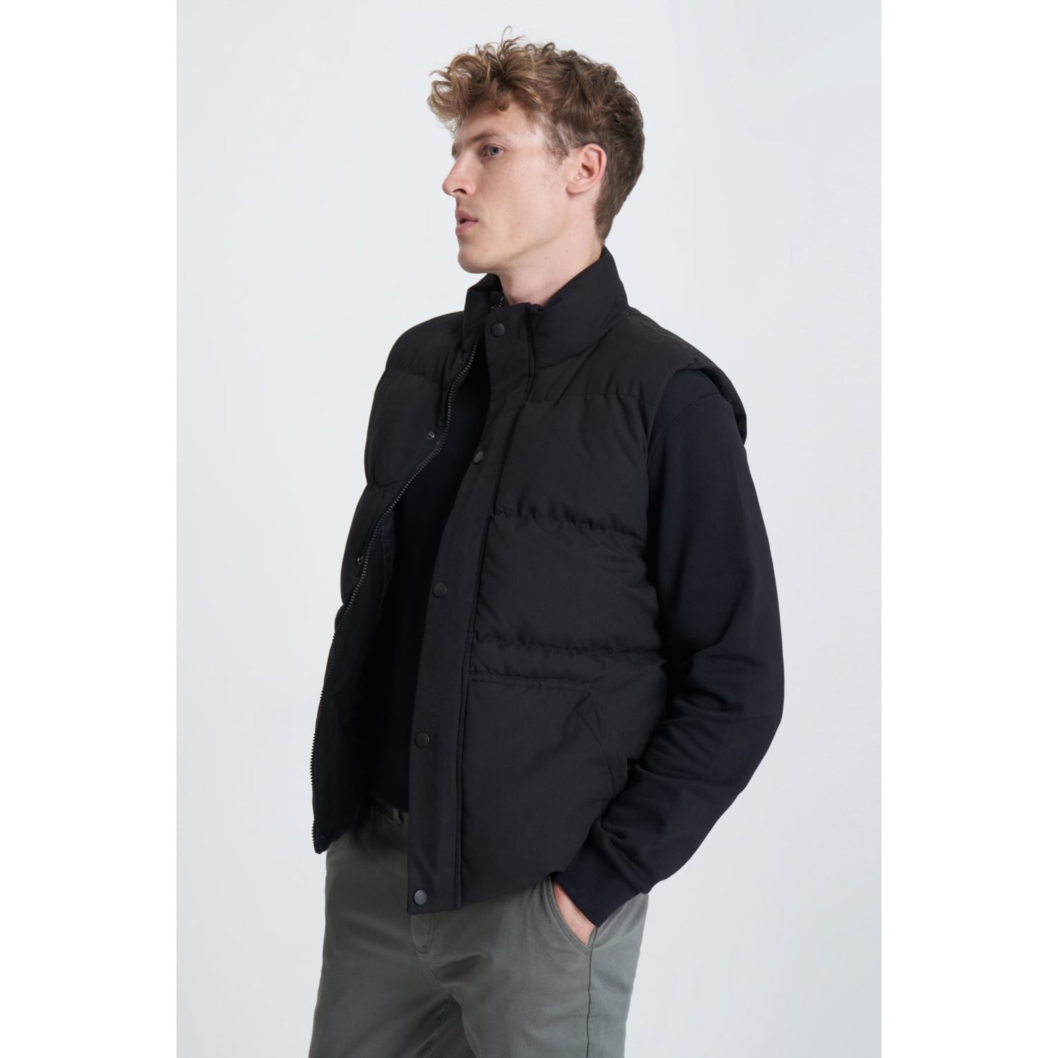 DİK YAKA ŞİŞME YELEK