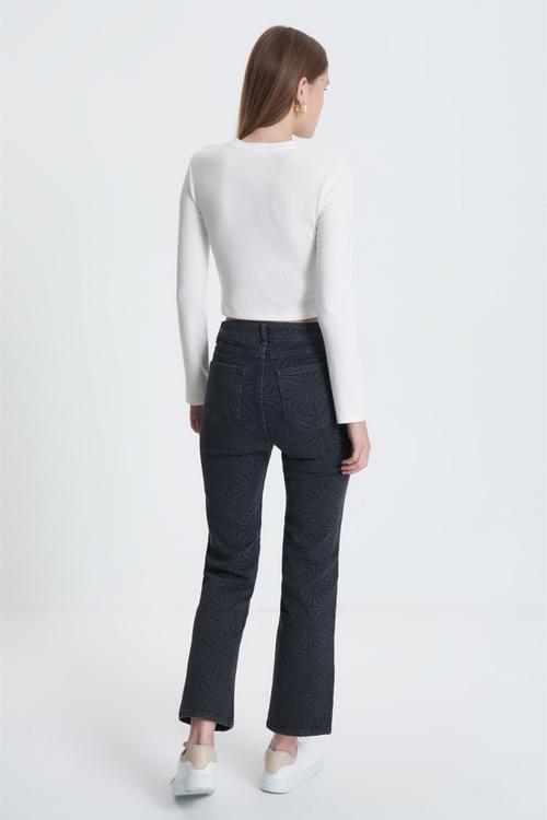  FİTİLLİ CROP BLUZ