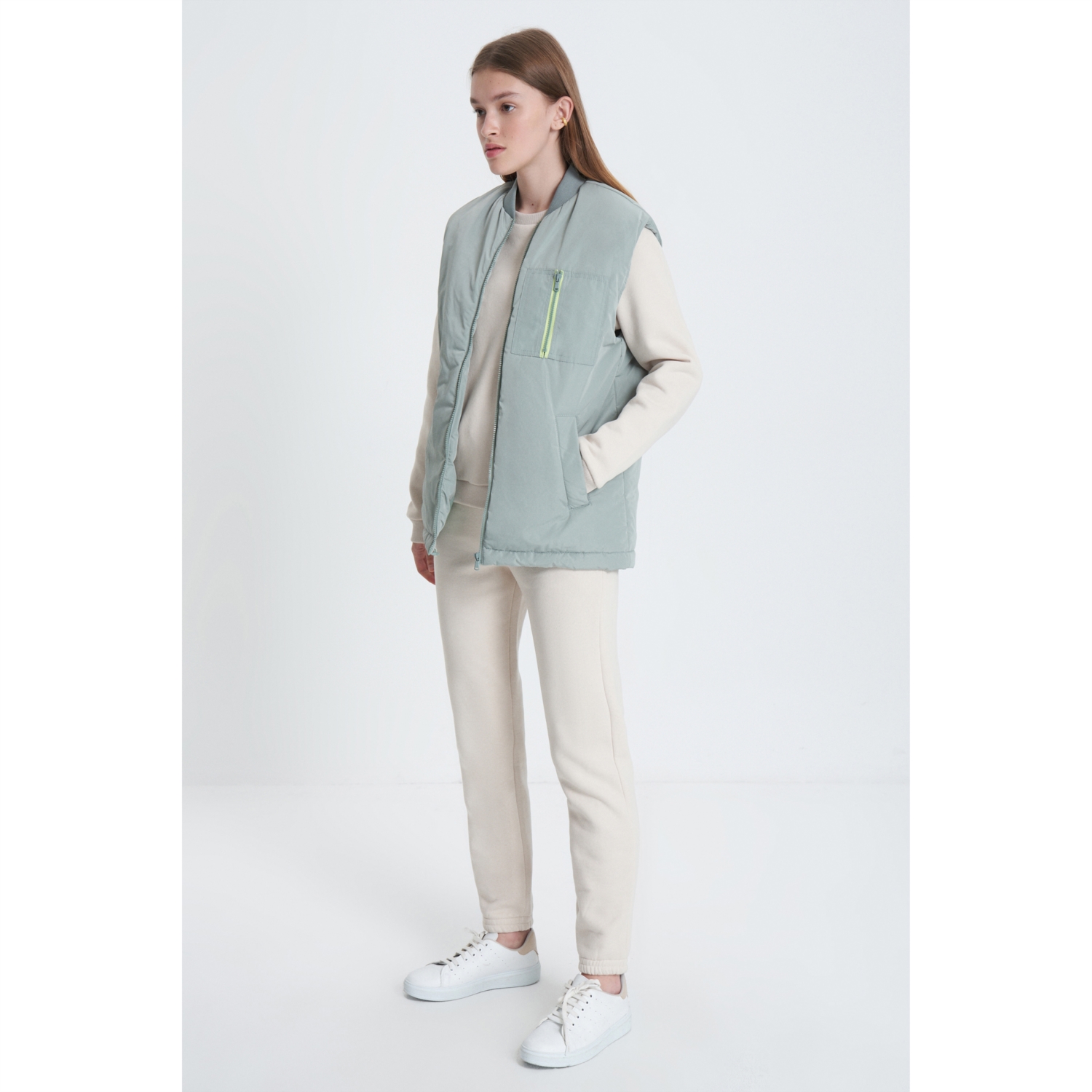 FERMUAR DETAYLI YELEK