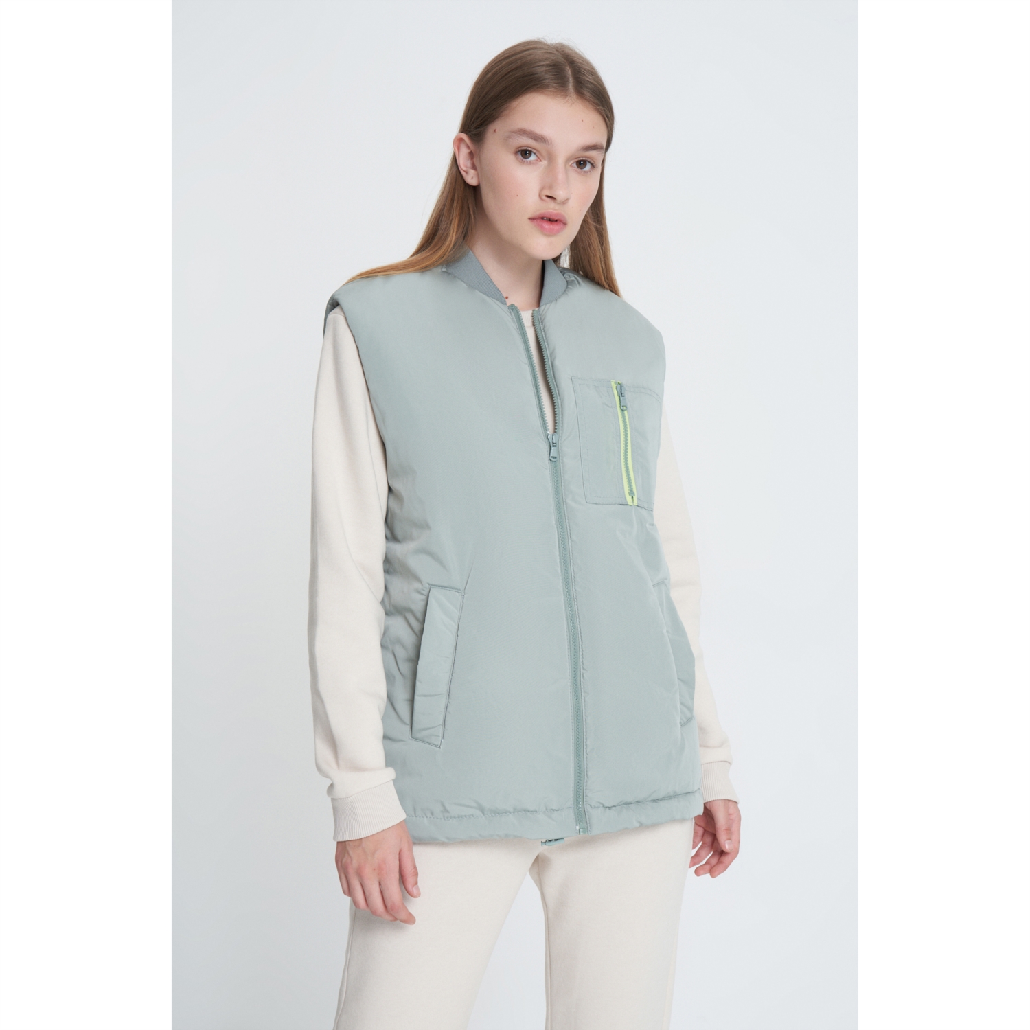 FERMUAR DETAYLI YELEK