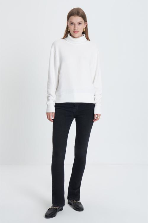  BALIKÇI YAKA BASIC ÖRME KAZAK