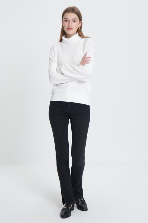  BALIKÇI YAKA BASIC ÖRME KAZAK