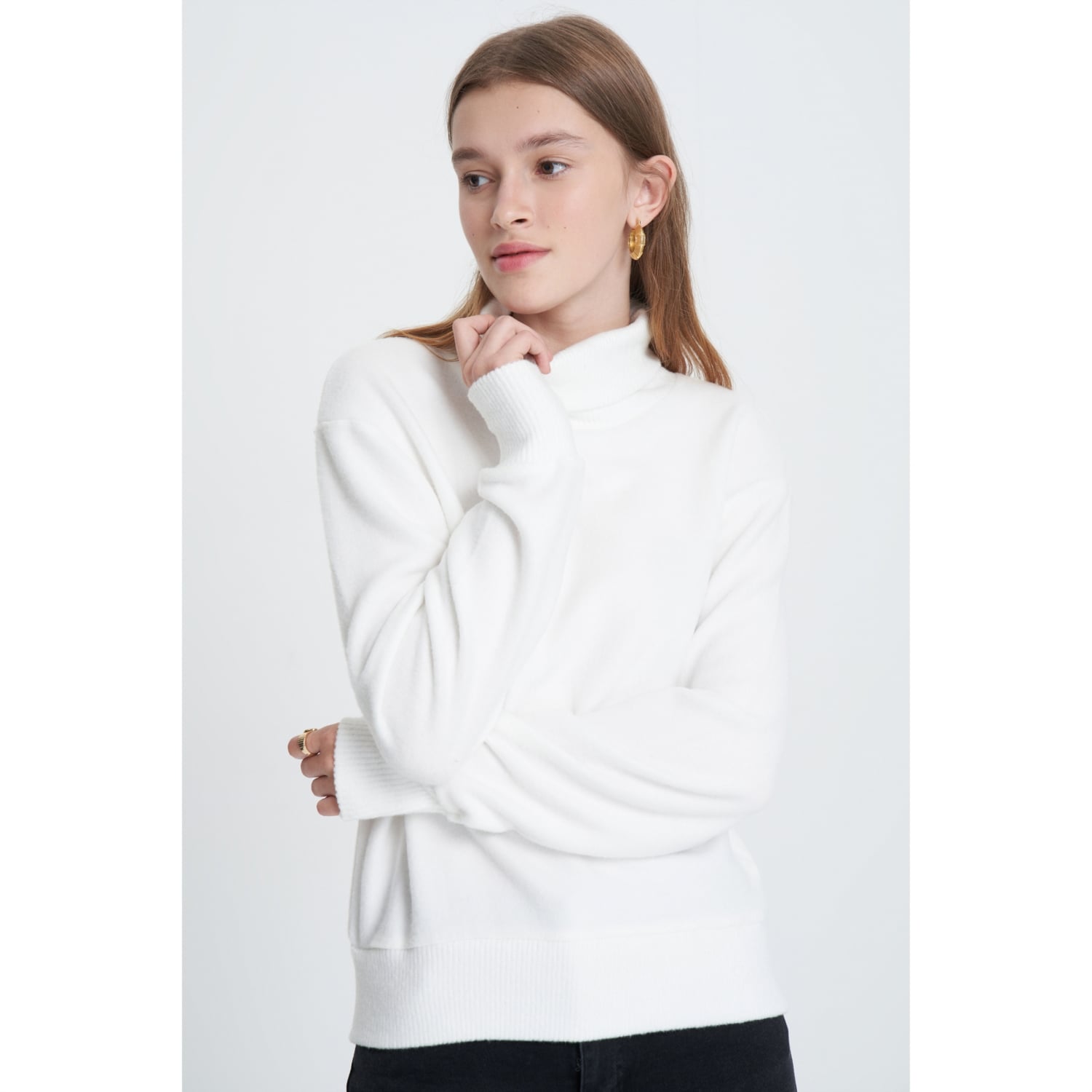 BALIKÇI YAKA BASIC ÖRME KAZAK