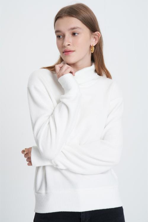  BALIKÇI YAKA BASIC ÖRME KAZAK