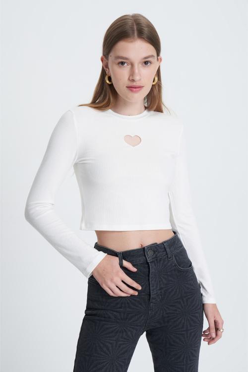  FİTİLLİ CROP BLUZ