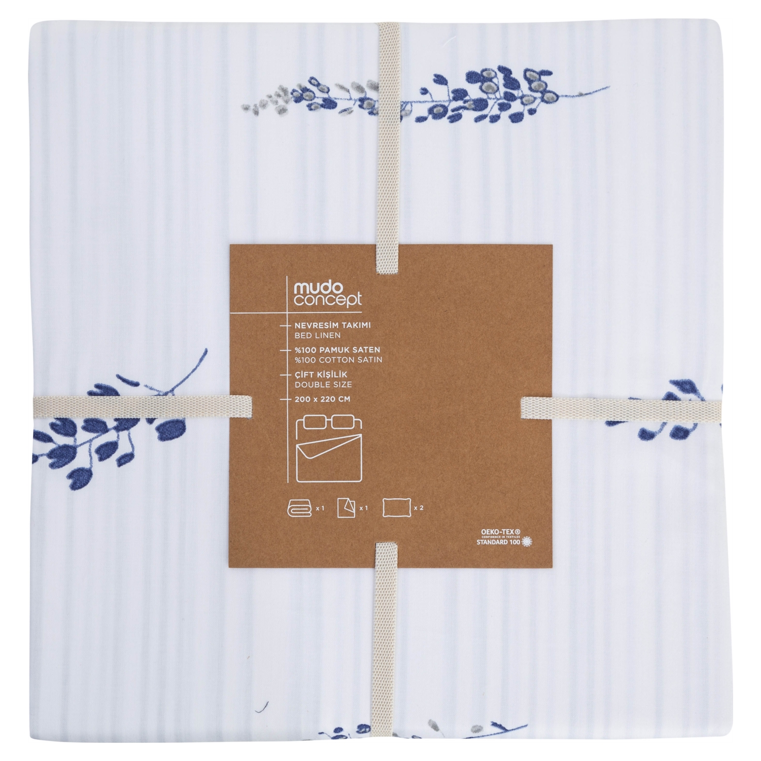 CRUZ NEVRESİM TAKIMI ÇİFT KİŞİLİK BEYAZ 200X220