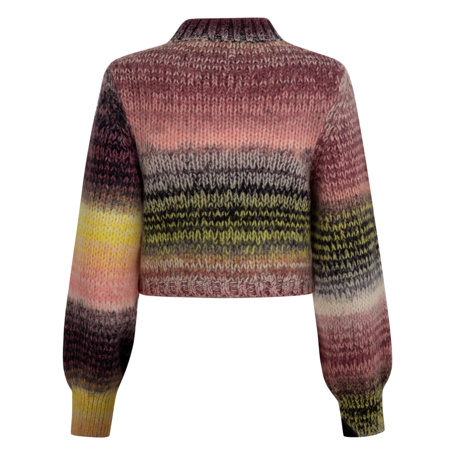 DİK YAKA TRİKO CROP KAZAK