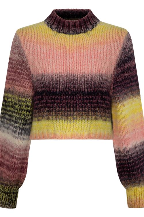  DİK YAKA TRİKO CROP KAZAK