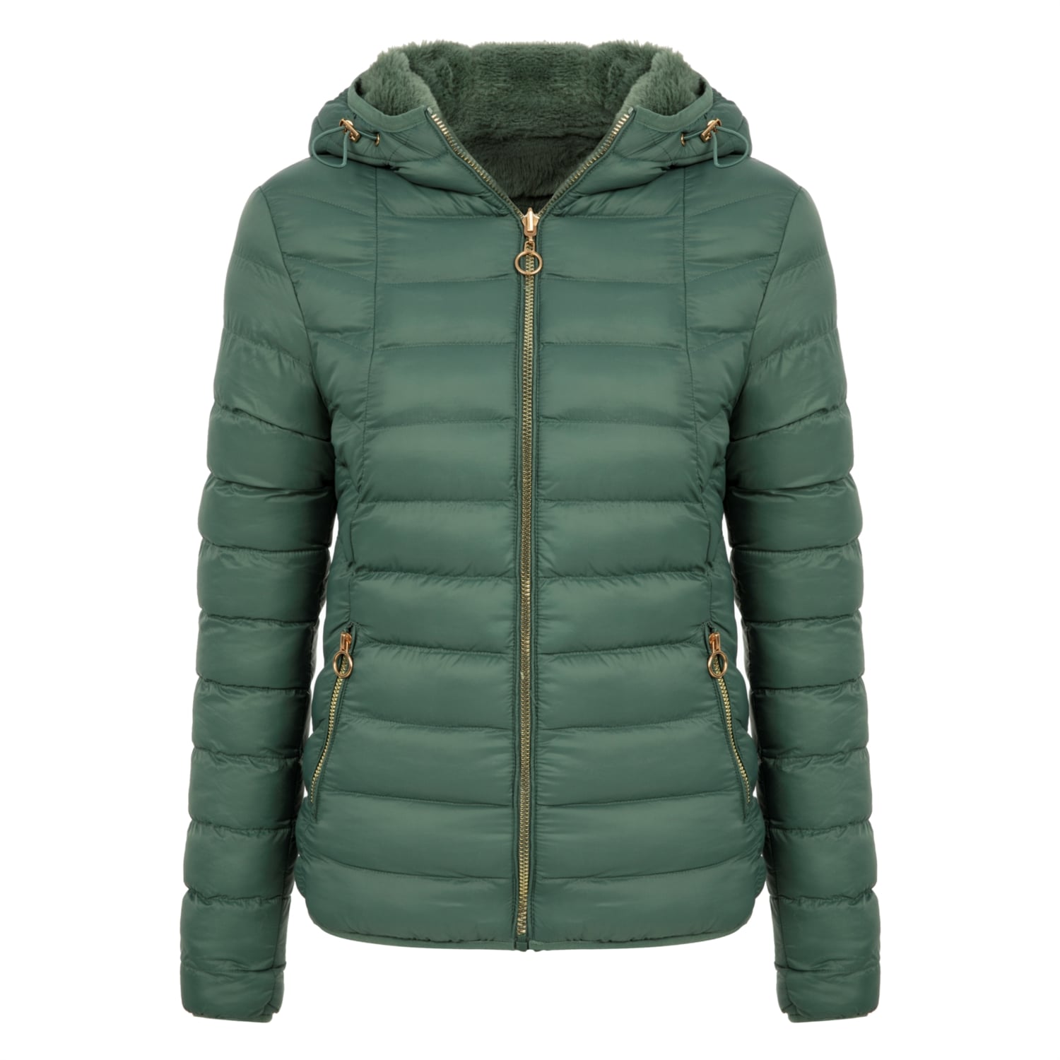 PELUŞ ÇİFT TARAFLI KAPİTONELİ MONT