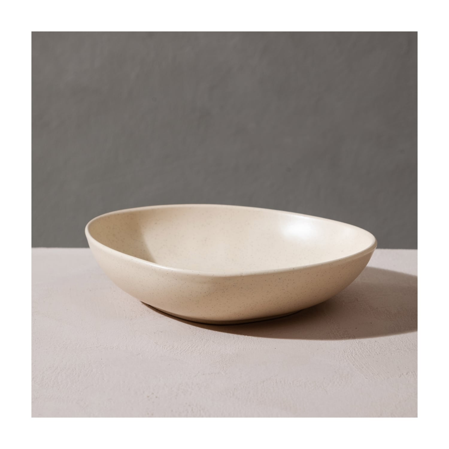 TRIBECA ÇUKUR TABAK 23 CM - KUMLU KREM