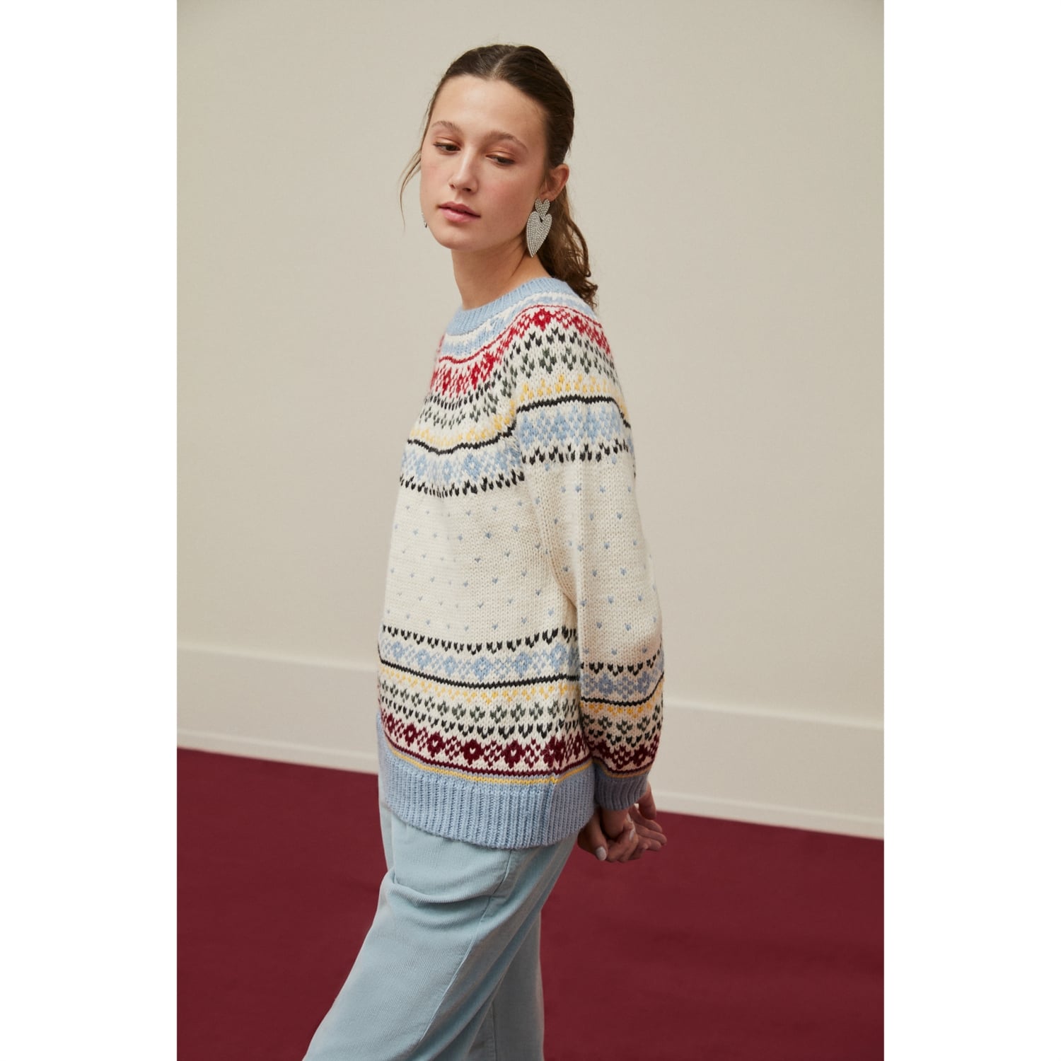 JAKARLI BİSİKLET YAKA TRİKO KAZAK