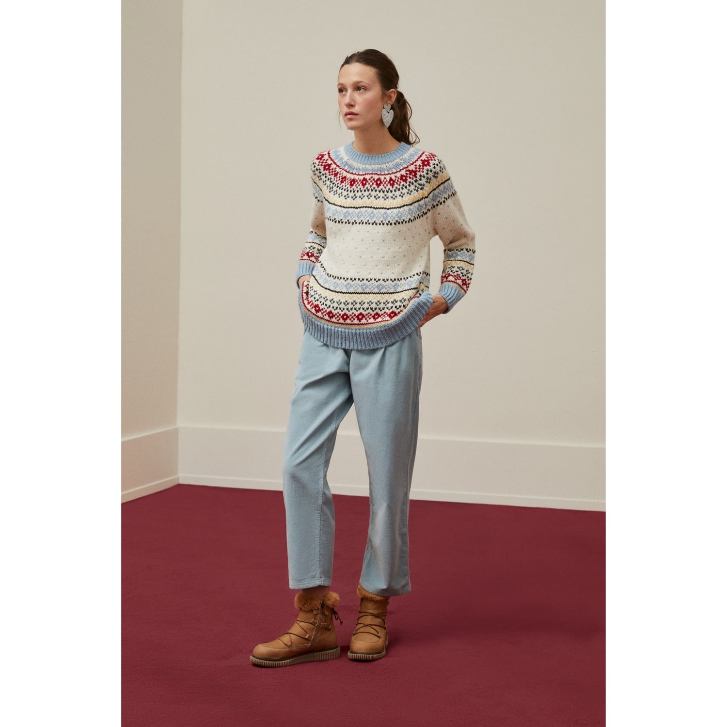 JAKARLI BİSİKLET YAKA TRİKO KAZAK