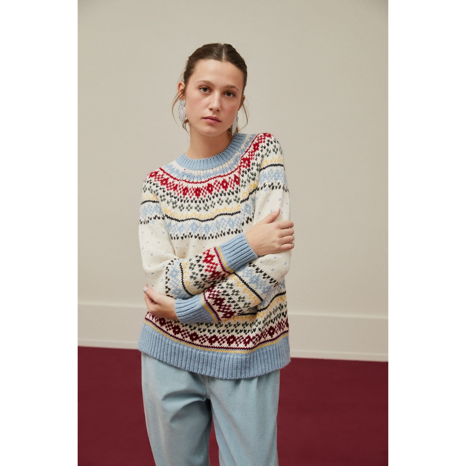 JAKARLI BİSİKLET YAKA TRİKO KAZAK