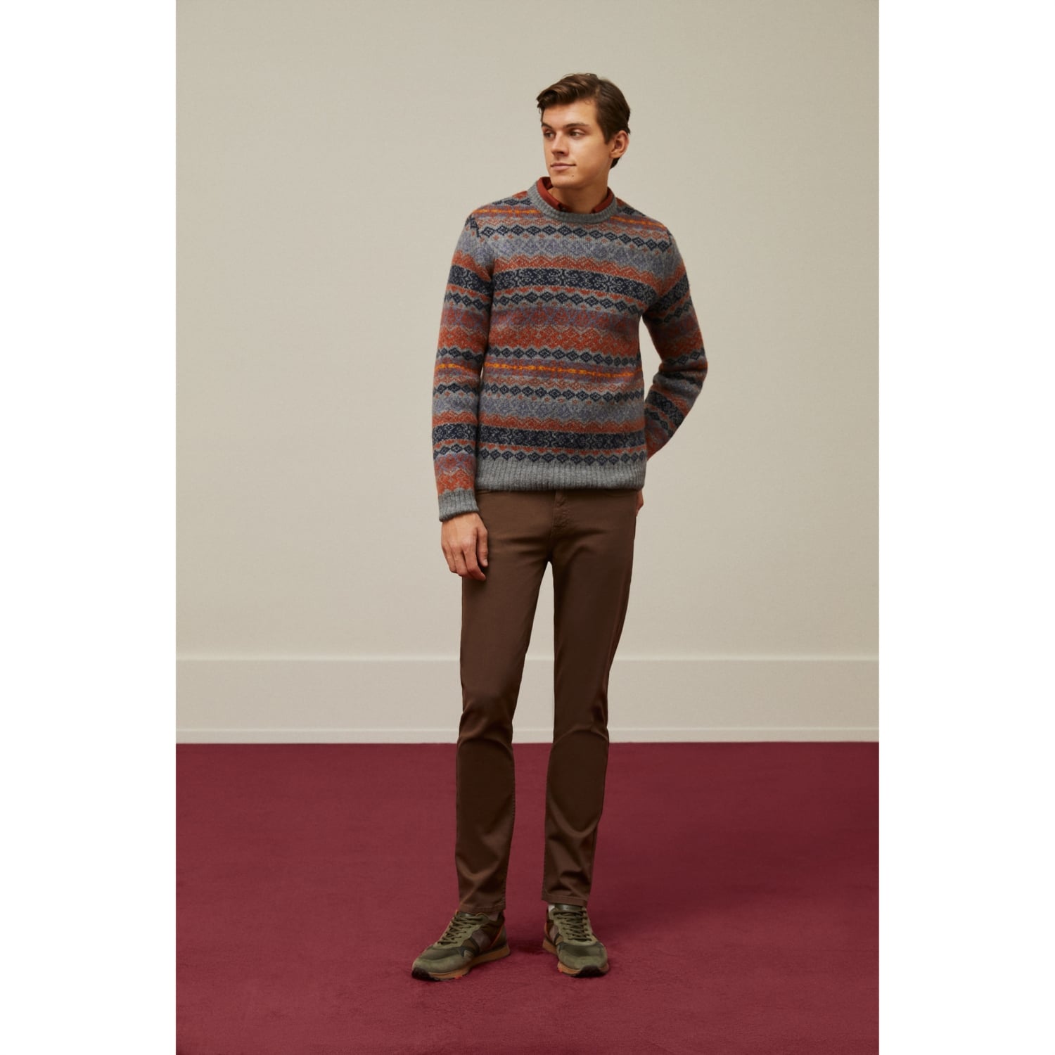 JAKARLI BİSİKLET YAKA TRİKO KAZAK