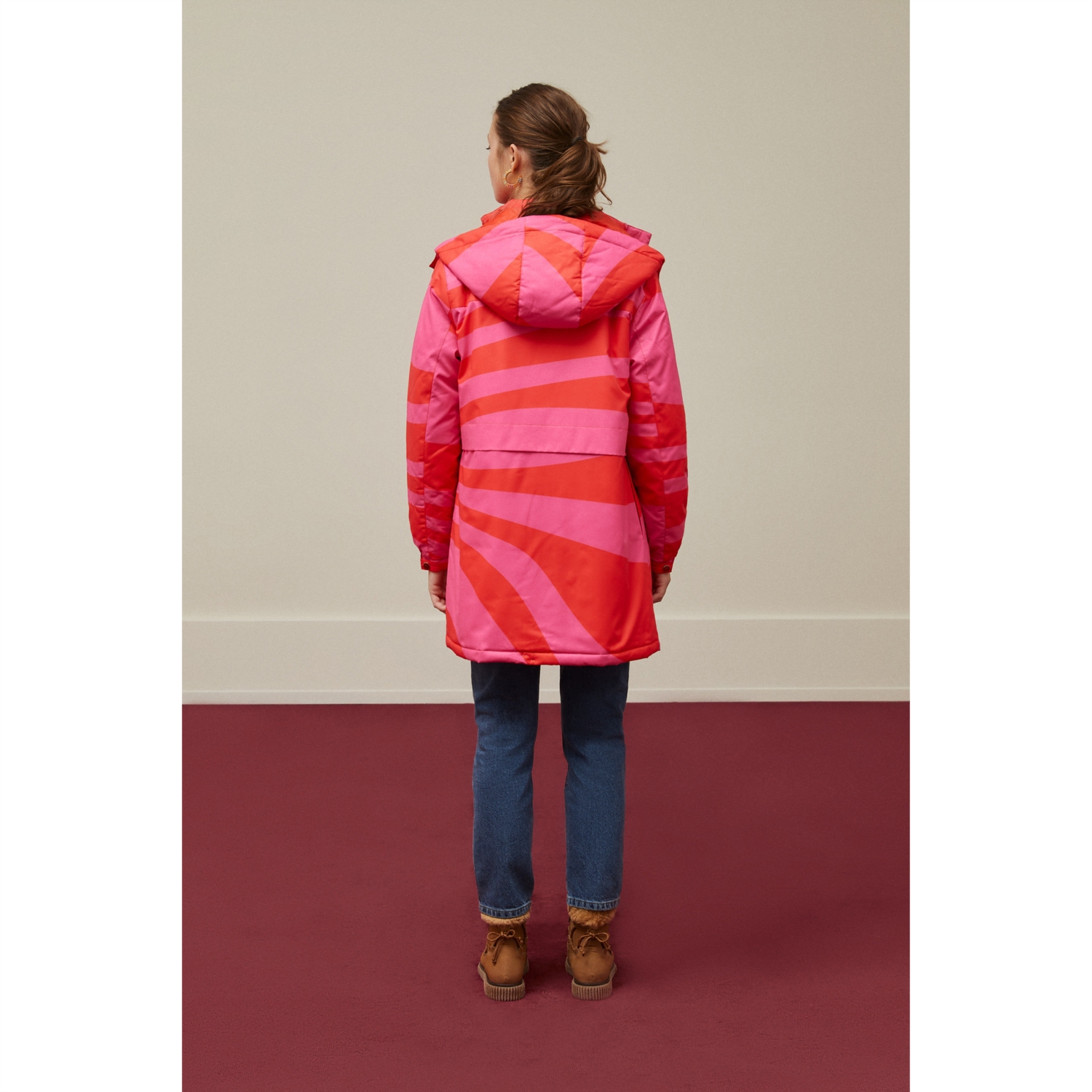 BASKILI KAPÜŞONLU MONT