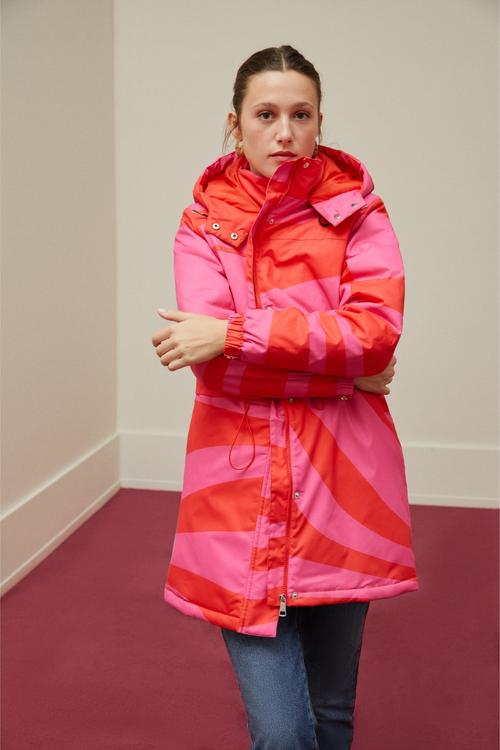  BASKILI KAPÜŞONLU MONT